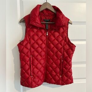 Lauren Ralph Lauren Down Puffer Vest Red Size M